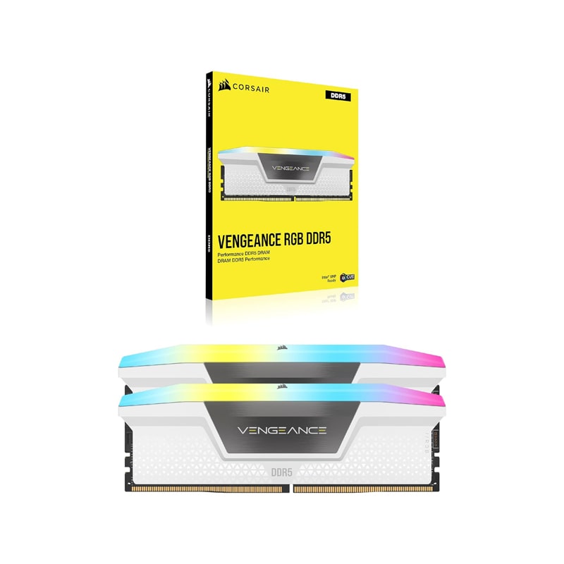 رم کورسیر VENGEANCE RGB White 64GB 5200MHz CL40 DDR5