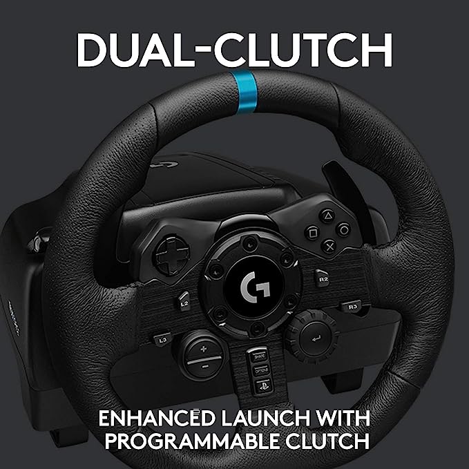 فرمان و پدال بازی Logitech لاجیتک مدل G923 TRUEFORCE برای PS4 و PS5