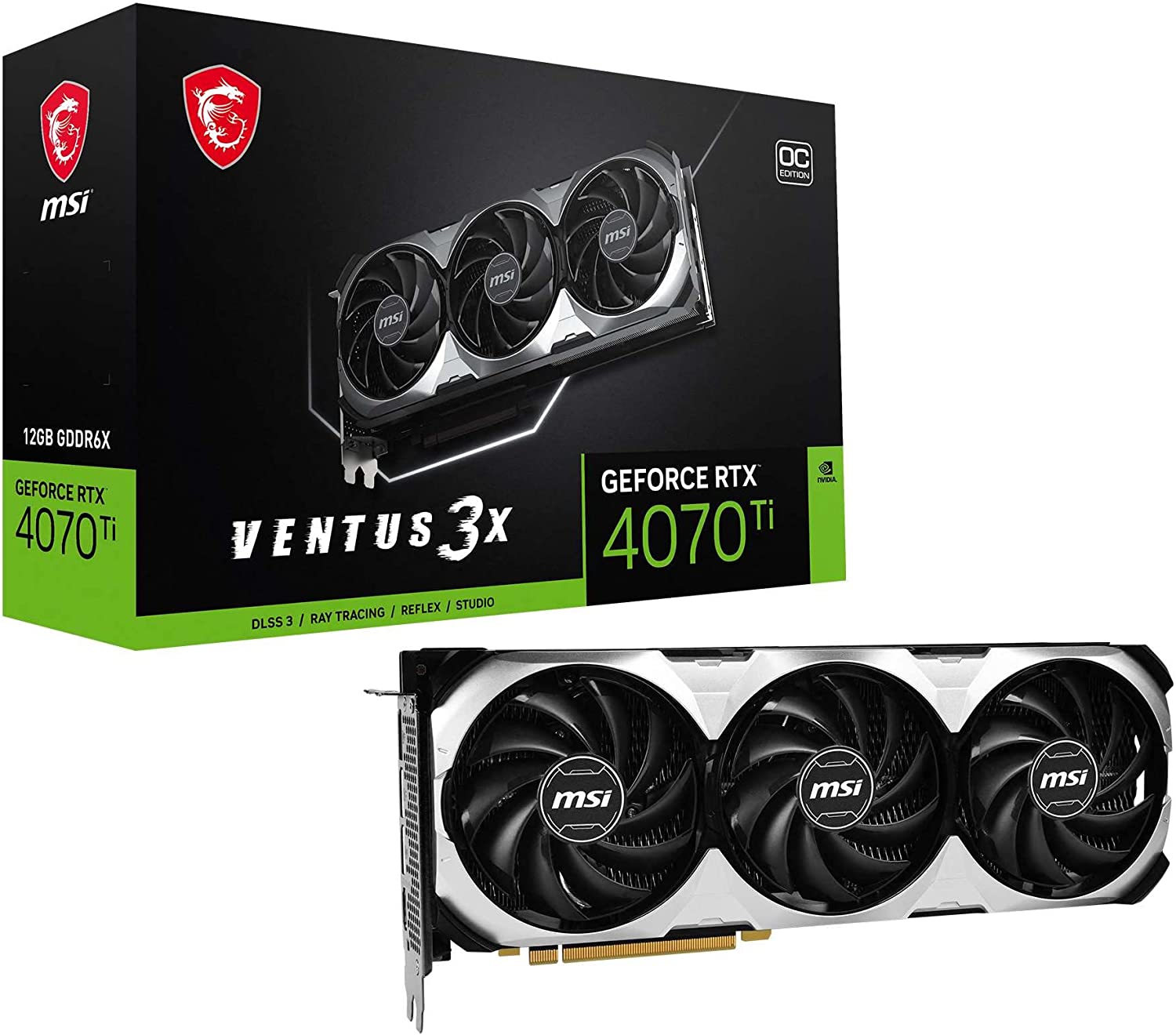 کارت گرافیک ام اس آی MSI GeForce RTX 4070 Ti VENTUS 3X 12G OC GDDR6X