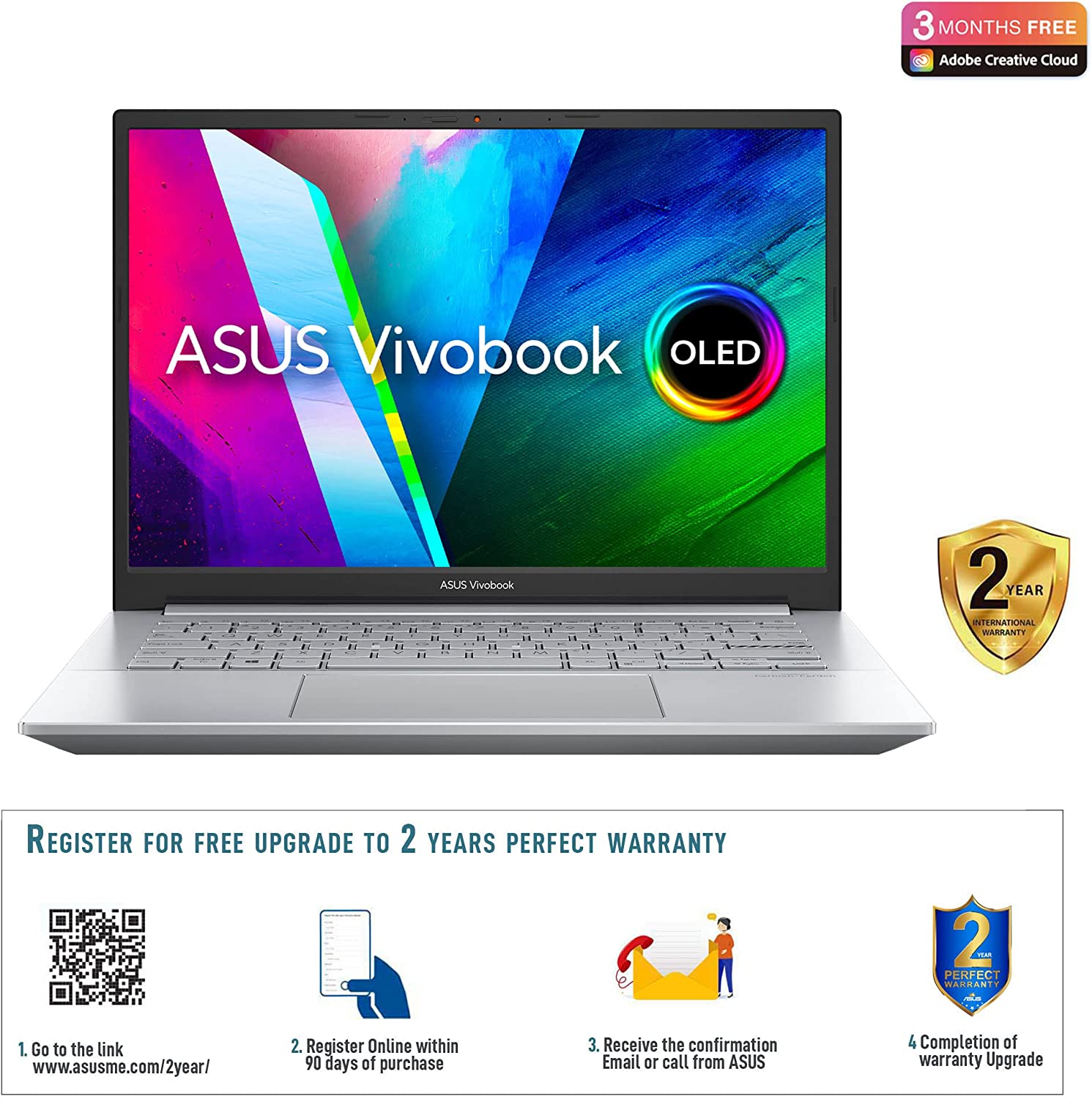 لپ تاپ 16 اینچی ASUS ایسوس مدل VivoBook Pro 16X M7600QE-A R5 (5600H)-16GB-512GB-4GB RTX 3050TI-OLED