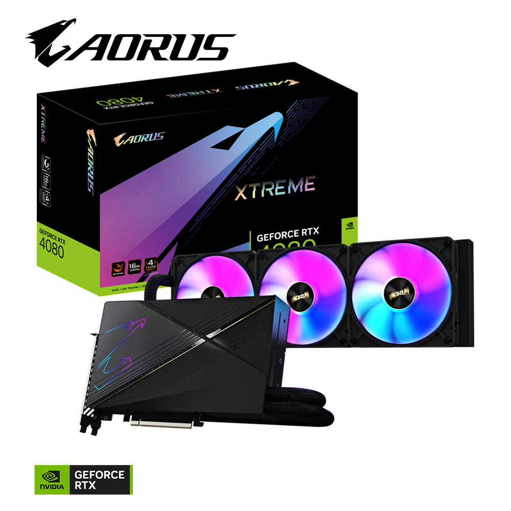 کارت گرافیک گیگابایت Gigabyte AORUS GeForce RTX 4080 16GB GDDR6X XTREME WATERFORCE