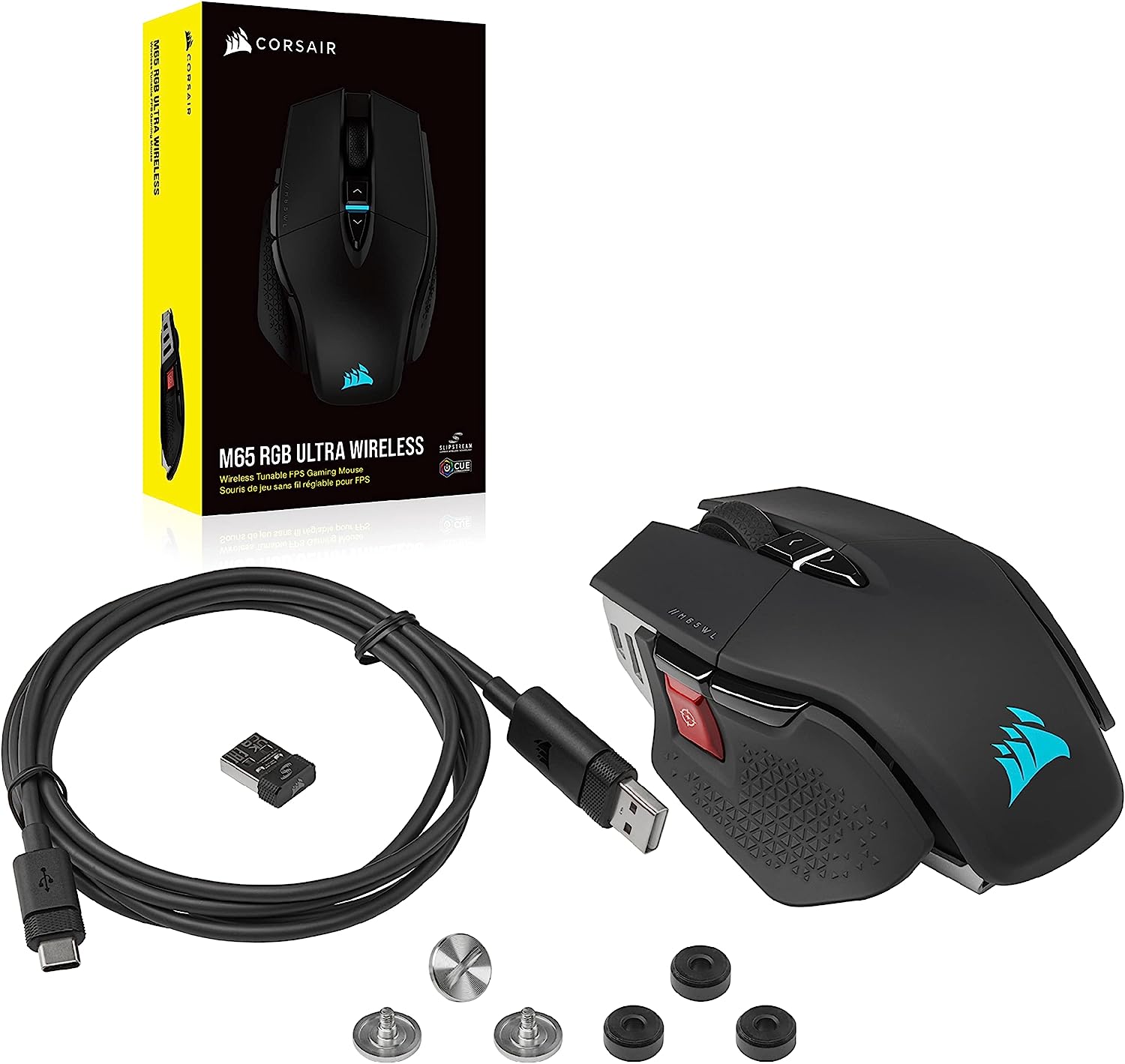 موس گیمینگ کورسیر  CORSAIR M65 RGB ULTRA Tunable FPS Gaming Mouse