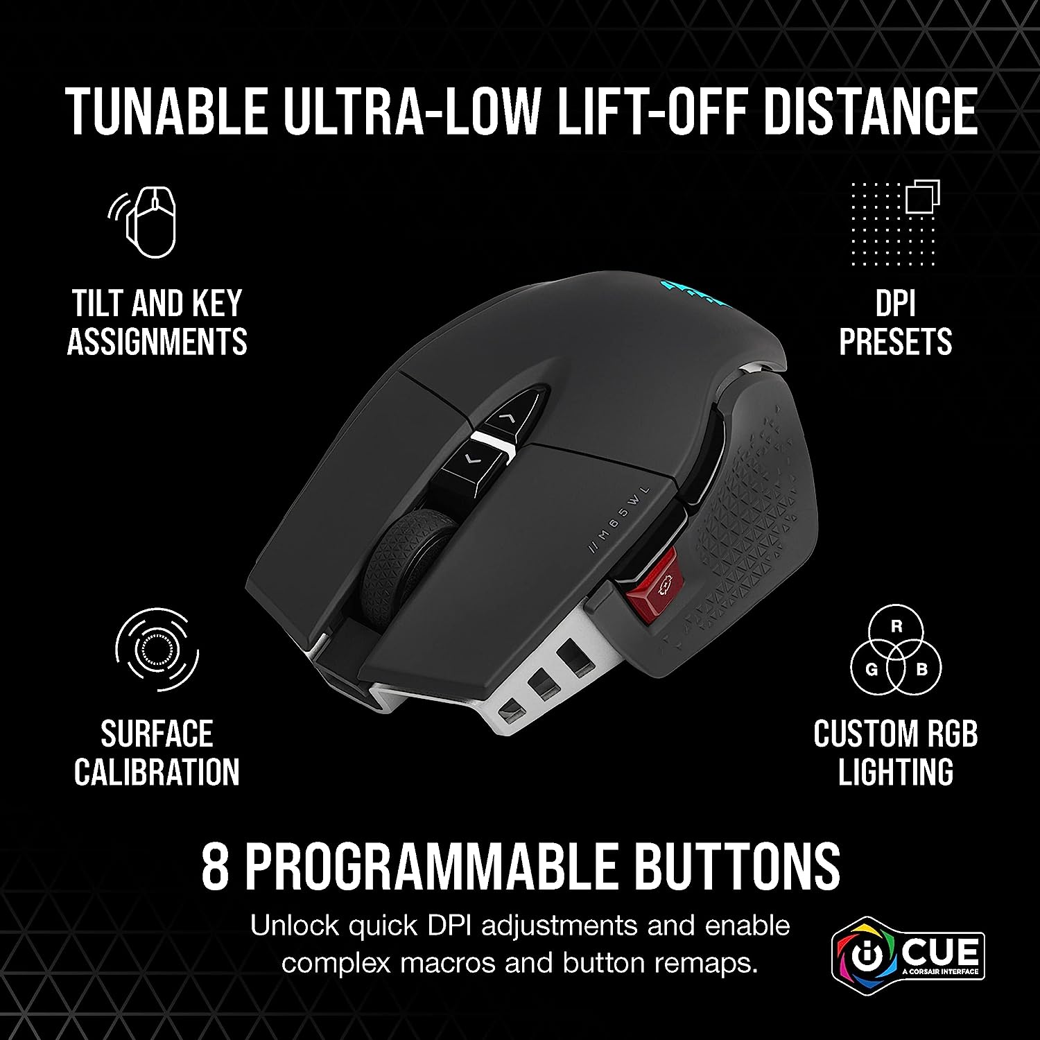 موس گیمینگ کورسیر  CORSAIR M65 RGB ULTRA Tunable FPS Gaming Mouse