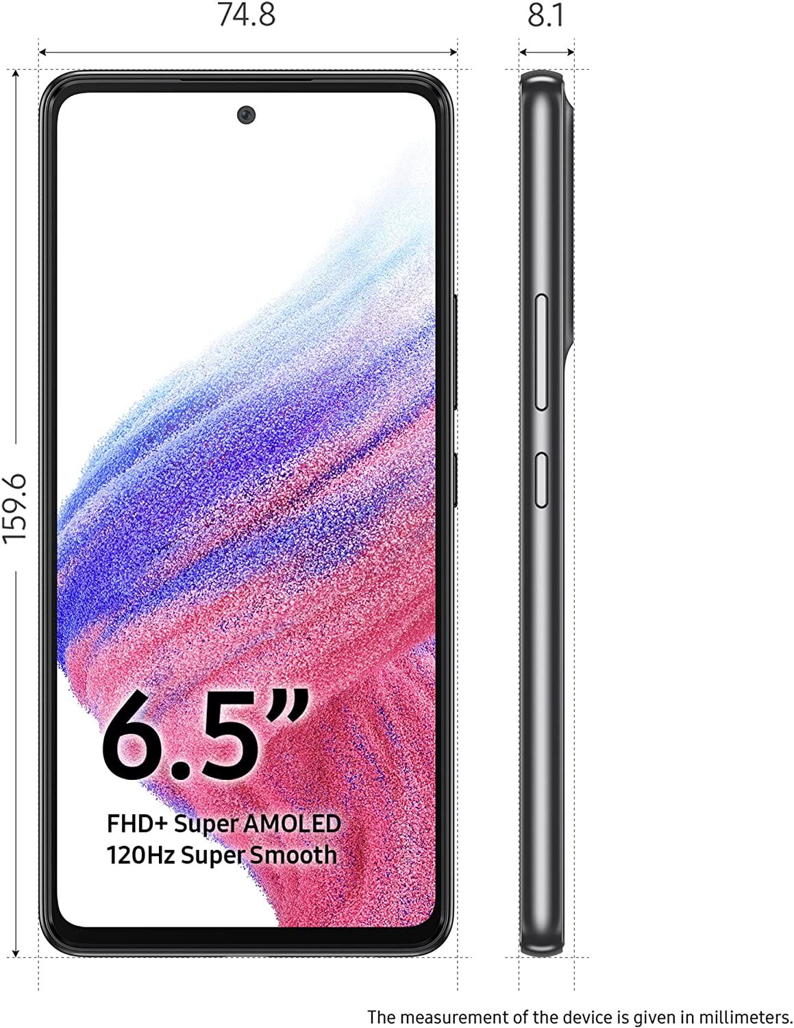 گوشی موبایل Samsung سامسونگ مدل Galaxy A53 5G دوسیم کارت ظرفیت 256 گیگابایت و رم 8 گیگابایت [ویتنام-هند]