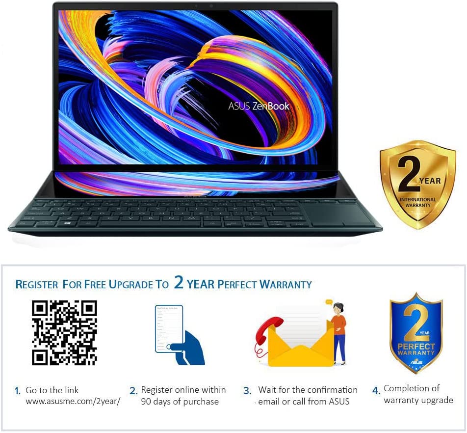 لپ تاپ ASUS ایسوس 14 اینچی مدل ZenBook Duo UX482EGR-HY355W