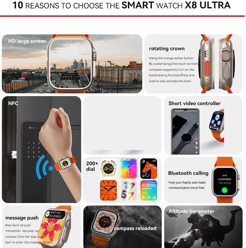 ساعت هوشمند X8 Ultra Smart Watch برند jorobo