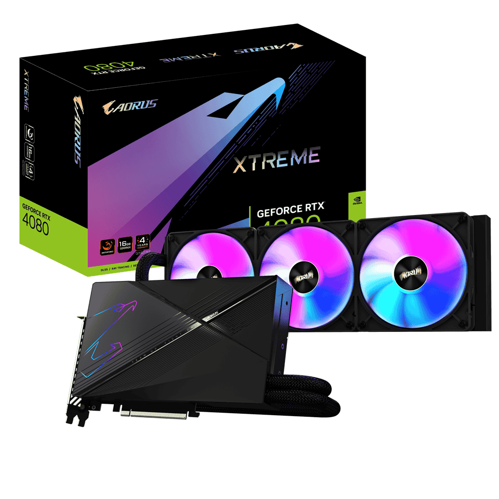 کارت گرافیک گیگابایت Gigabyte AORUS GeForce RTX 4080 16GB GDDR6X XTREME WATERFORCE