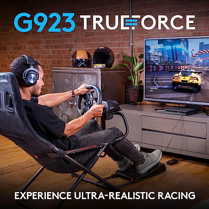 فرمان و پدال بازی Logitech لاجیتک مدل G923 TRUEFORCE برای PS4 و PS5